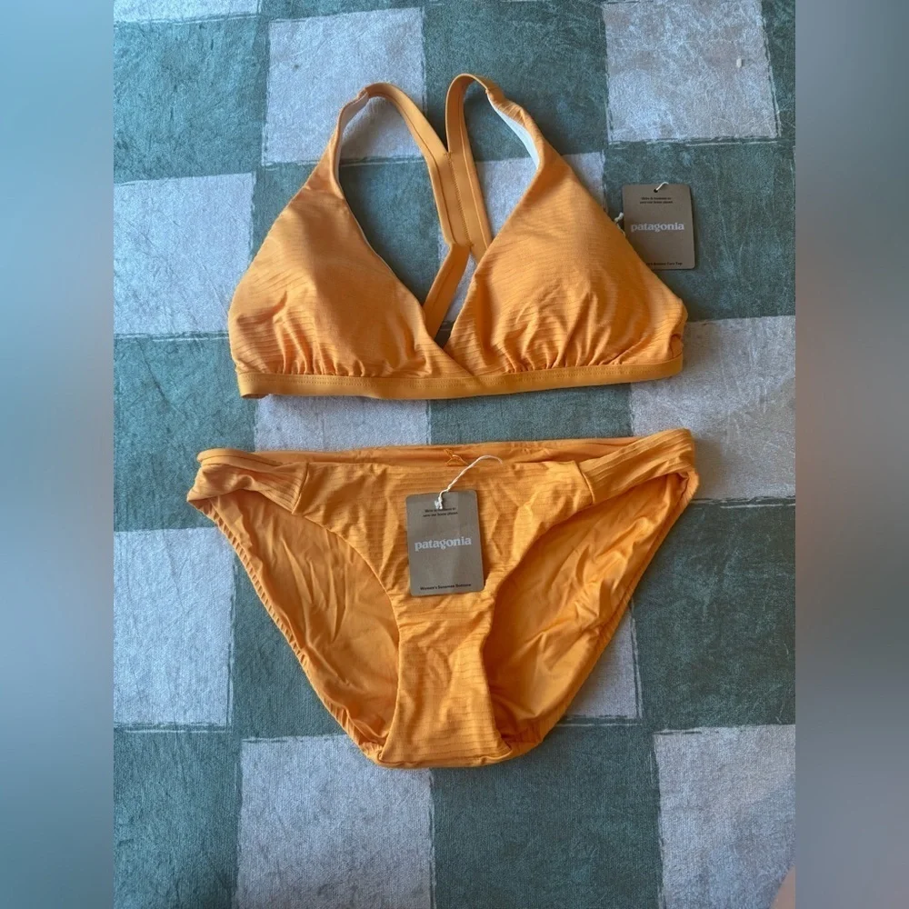 NWT Patagonia Kishu Orange Bikini Top & Sunamee Bikini Bottom *Different Sizes*